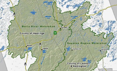 Map of Quinte Watershed